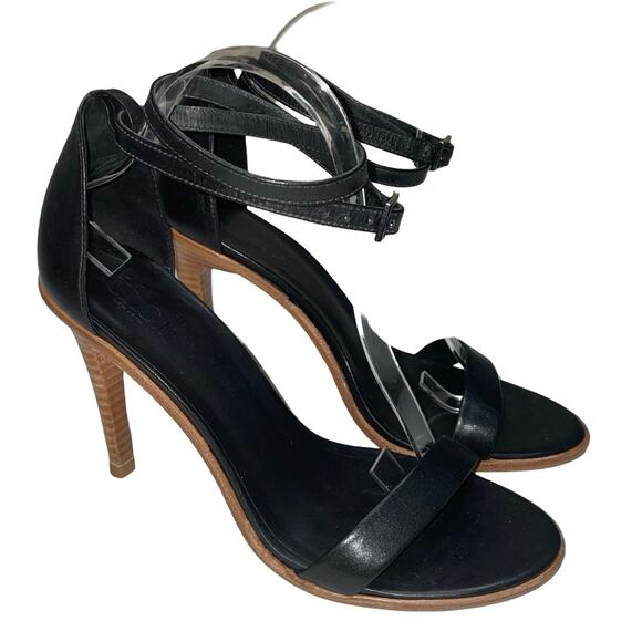 Tibi New York Amber Black Leather Strappy Heels    Size: EU 39 US 9 - Picture 1 of 8
